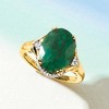 Ross-Simons 4.80 Carat Emerald Ring With Diamond Accents in 18kt Gold Over Sterling - 4 of 4