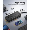 MaseiKar Surge Protector Power Strip, SUPERDANNY 18 AC Outlets with 4 USB Ports, 1875W/15A, 2100J, 6.5FT Flat Plug Heavy Duty Extension Cord , Black - 3 of 4