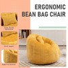 MOONMISS Giant Bean Bag Chair Couch, 57''W Oversized Bean Bag Sofa with Foam Filler, Lazy Loveseat Chair with 2 Pillows for Living Room - 3 of 4