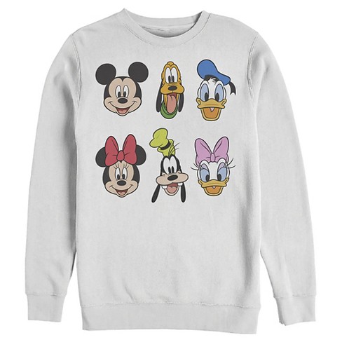 White mickey mouse sales sweatshirt