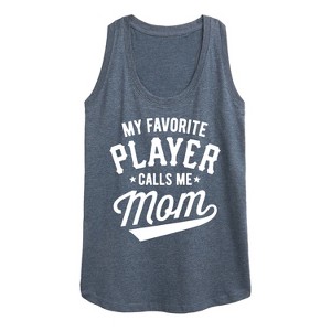 Women's - Instant Message - Favorite Player Calls Me Mom Graphic Racerback Tank - 1 of 4