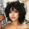 Jessie's Wig 10 Inch Bouncy Curls Bangs With Wig Short Synthetic Hair Natural Black Color 1 Pc/Pack - 4 of 4
