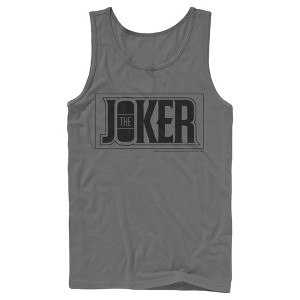 Men's Batman Joker Text Logo Tank Top - 1 of 3