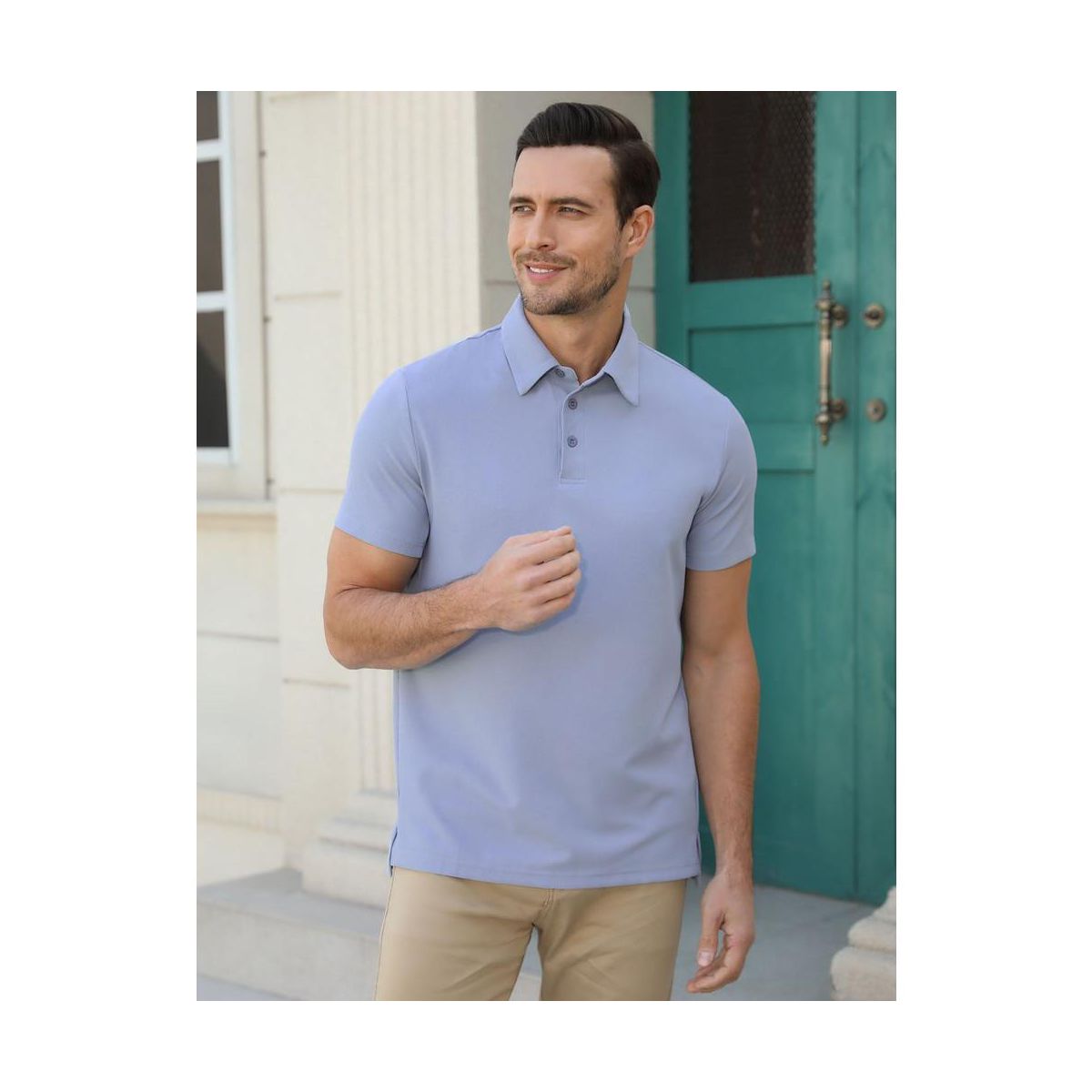 Polo Shirts for Men Short Sleeve Casual Business Sports Tennis Golf Shirts - thumbnail 2