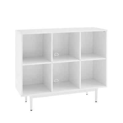 Crosley Liam Modern White 6-Cube Media Bookcase