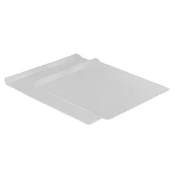 T-Fal 2pc Medium and Large Cookie Sheets Silver