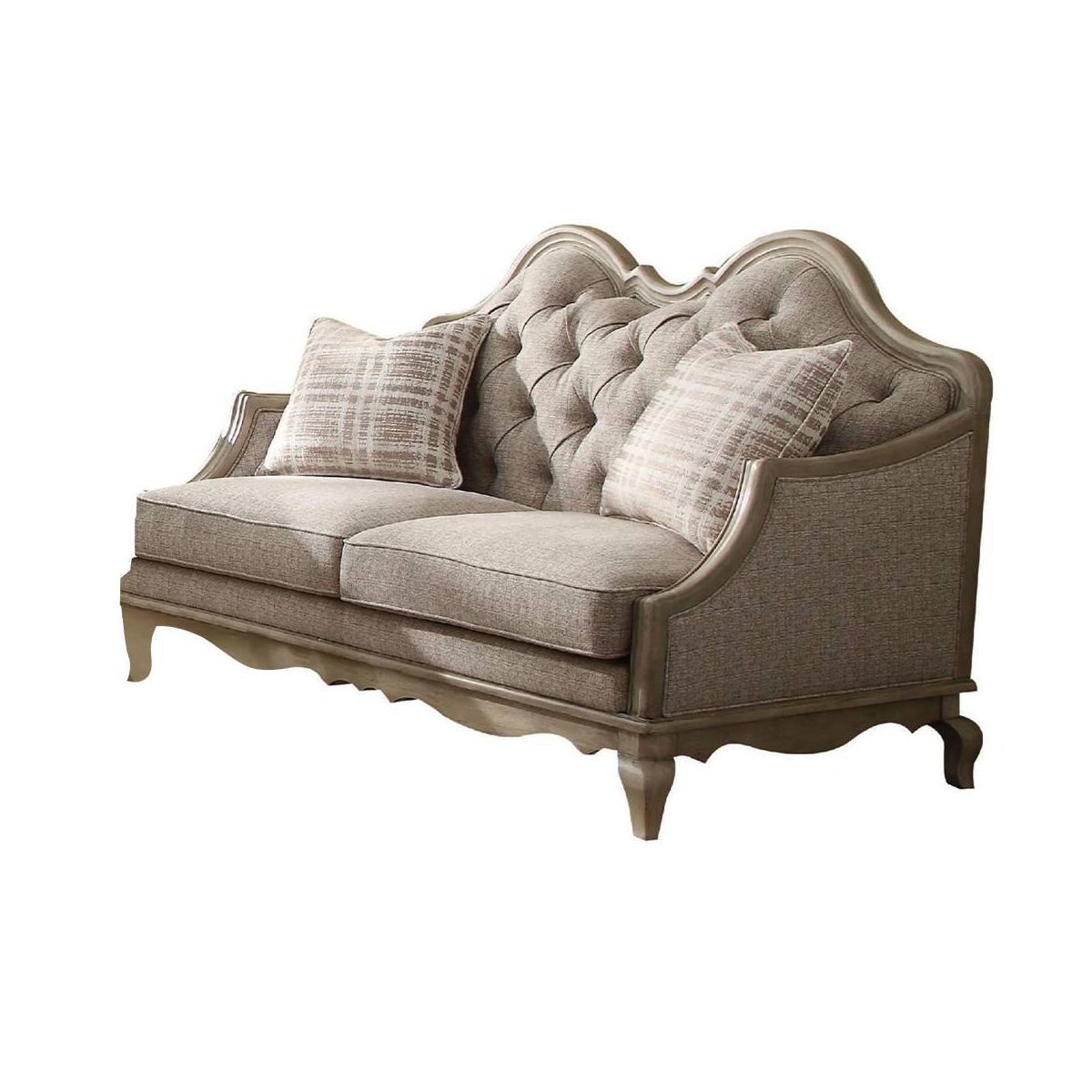 Acme Furniture Chelmsford Sofa Beige Fabric/Antique Taupe - thumbnail 6