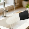 REGALWOVEN Silicone and Cotton Oven Mitts, Heat Resistant and Waterproof Cooking Gloves 2 Pcs Kitchen Mitts - 4 of 4
