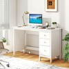 Tangkula Computer Desk Writing Table w/3 Drawers Workstation for Home Office White/Black - 2 of 4