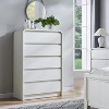 SinCiDo Modern 45" Tall Vertical Dresser with 5 Drawer Dresser,Curved Profile Designed with Natural Texture for Bedroom,Living Room - 3 of 4