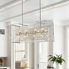 Modern Crystal Branch Rectangular Chandelier, Chrome Pendant Light for Kitchen Island Dining Room - 3 of 4