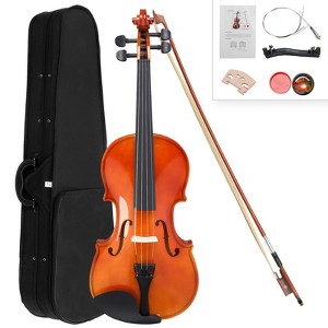 TopComfy 4/4 Acoustic Violin Set with Case Bow Rosin Strings Tuner Shoulder Rest for Adult Beginners and Enthusiasts Play - 1 of 4