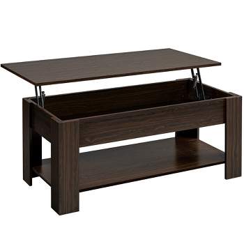 Yaheetech Lift Top Coffee Table with Hidden Compartment & Open Shelf For Living Room
