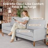 Dyonery Loveseat Sofa, Memory Foam Cushion with Tool-Free Setup, Mid-Century Modern Design for Small Spaces - 3 of 4