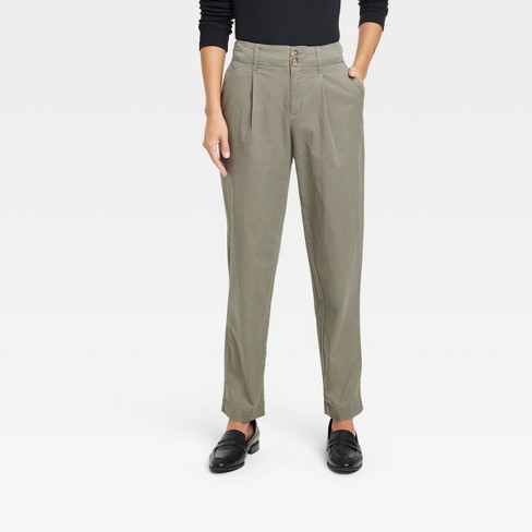 Women's Effortless Chino Cargo Pants - A New Day™ Black 10 : Target