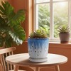 Wooakway 7" Dia Outdoor Indoor Ceramic Planter Pot Decorative Planter with Drainage Hole Patio Flower Pot - 3 of 4