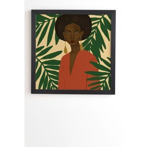 20" x 20" Nawaalillustrations No.kita Framed Wall Art Black - Deny Designs: Modern MDF Screen Print with Hardwood Frame - 1 of 4