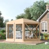 VisioGear 12'*12' Hexagon Screen House, Pop Up Portable Gazebo Canopy Shelter with Mesh Netting Walls, Beige, 139.75"*139.75"*90.5" - 4 of 4