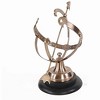 Brass Armillary on Wooden Base – 14.25" Tall – Rotating Antique Nautical Decor By Old Modern Handicrafts - 3 of 4