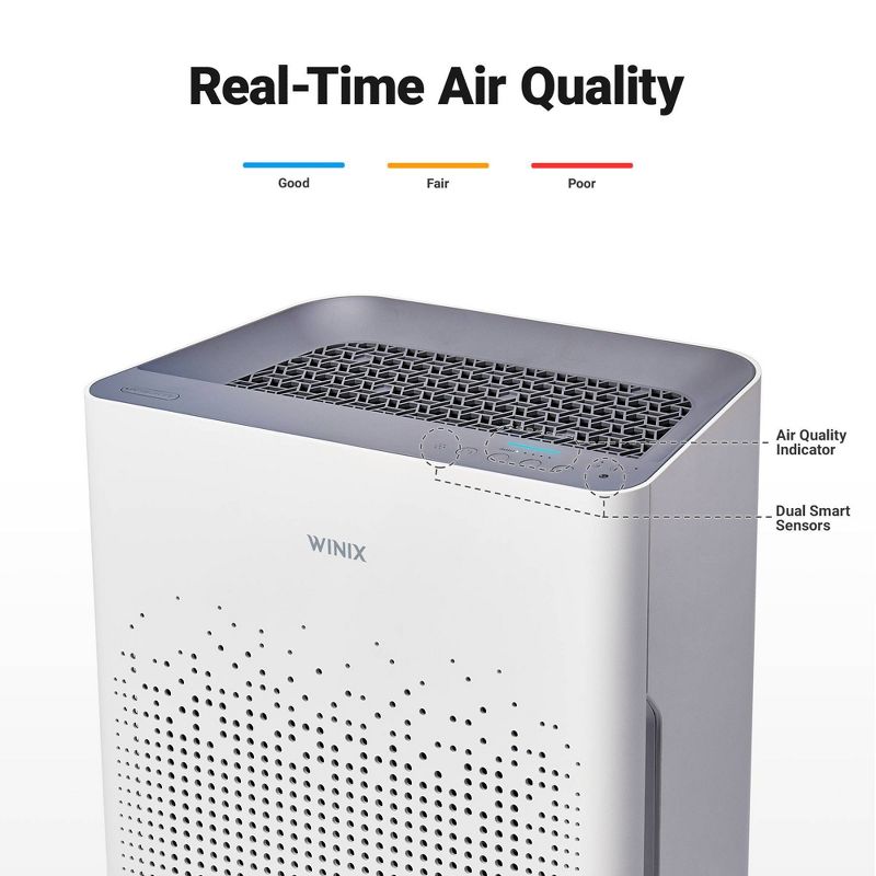 Winix AM90 4 Stage True HEPA Air Purifier with Wi-Fi and Plasma Wave Technology, 6 of 9