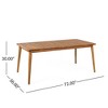 SKRAN Farmhouse Patio Acacia Wood Dining Table, Rectangular Dining Table for Backyard,Garden or Indoor, Teak Brown - 3 of 4