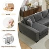 GDFStudio Elvar 114" Modern 4-Seater U-Shaped Corduroy Upholstered Convertible Sleeper Sofa - 4 of 4
