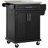 NicBex Kitchen Carts on Wheels Stainless Steel Kitchen Island with a Drawer, a Large Cabinet, Towel Rack and Spice Rack - 2 of 4