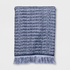 Textured Stripe Bath Towels Blue - Project 62