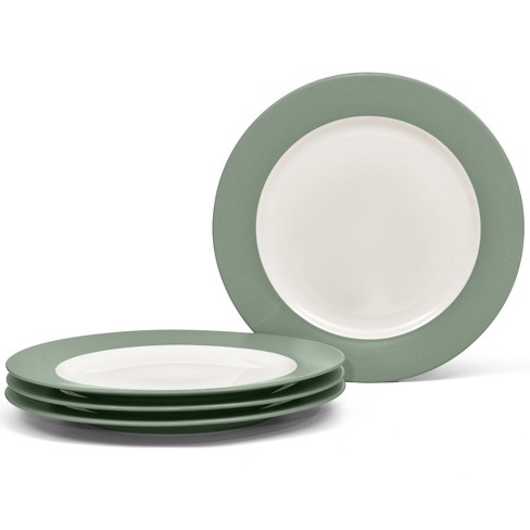 Noritake Colorwave Green Set of 4 Rim Dinner Plates