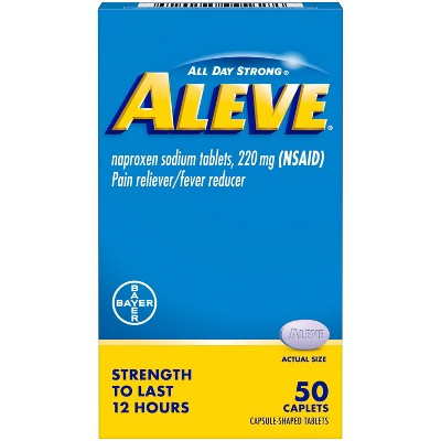 Aleve Acetaminophen Naproxen Caplets (NSAID) - 50ct