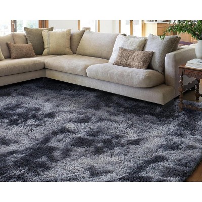 AMERLIFE Area Rug with Shaggy High Pile, Soft Carpet for Living Room and Bedroom
