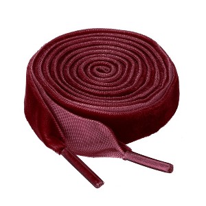 Elerevyo Sneakers Boots Flat Velvet Wide Ribbon Strings Shoelaces 0.6 Inches 1 Pair - 1 of 4
