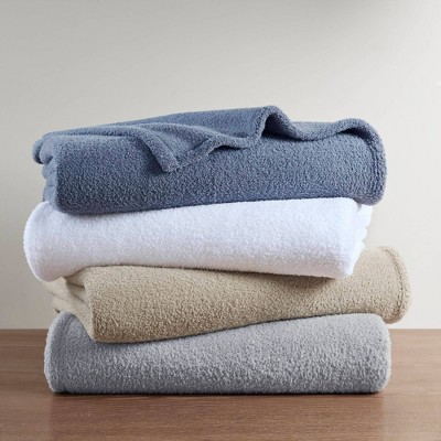 Gray Full Size Knitted Machine Washable Blanket