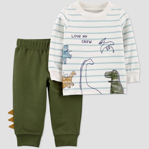 Baby Boys' Dino Graphic Top & Bottom Set - Cat & Jack™ Black : Target