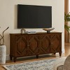 65.2" Sideboard,Mid Century Modern Buffet Cabinet with Geometric Doors & Adjustable Shelf for Living Room,Dining Room-Baofuwish - 2 of 4