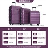 BEAFUP Expandable 3 Piece Luggage Sets PC Lightweight & Durable Suitcase with Two Hooks, Spinner Wheels, TSA Lock, (21/25/29) - 3 of 4