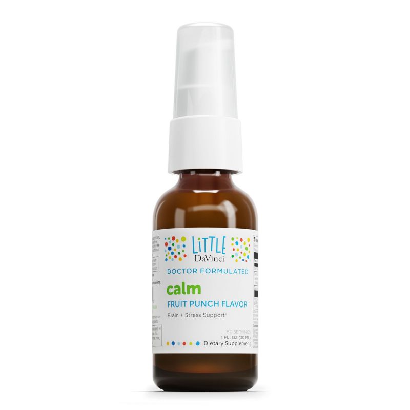 Little DaVinci calm - Calming Supplement for Kids* - Supports Relaxation, Focus and Alertness* - Fruit Punch Flavor - 30ml, 1 of 7