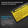 Evo Bytes Yellow/Black Large Print Wired Computer Keyboard - 2 of 4