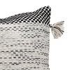 18x18 Inches Hand Woven Black Cotton with Polyester Fill Pillow - Foreside Home & Garden - 2 of 4