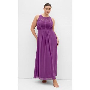 city chic panelled bodice maxi dress City Chic | Panelled Bodice Maxi Dress - Hollyhock