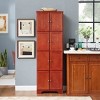 APRILSOUL 72.4" Tall Storage Cabinet with 8 Doors and 4 Shelves ,Bookshelf Living Room, Kitchen, Dining Room, Office Freestanding ,Cherry - 2 of 4