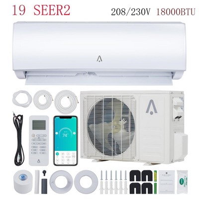 18000btus Mini Split Air Conditioner Ac Inverter 19 Seer2 With Heat ...