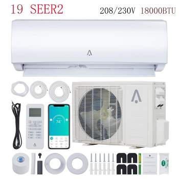 18000 BTU Mini Split Air Conditioner Inverter 19 SEER2 Heat Pump 230V Wifi With Kits