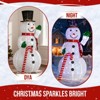 SEVOBAL 5.7FT Snowman Holding Candy Cane Christmas Yard Decorations, Pull Up Snowman for Xmas Outdoor Holiday Indoor Deco, White, 33.1"*28.3"*71" - 4 of 4