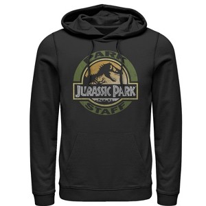 Men's Jurassic Park Staff Badge Pull Over Hoodie - 1 of 3