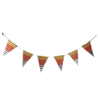 8.5 Inch Candycorn Garland Metal Jute Bells Party Banners