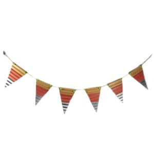 8.5 Inch Candycorn Garland Metal Jute Bells Party Banners - 1 of 3