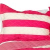 Slickblue Full/Queen Size Quilt Set with Shams, Reversible Vermicelli Quilted, 6 Color Choices, 3 Piece - 2 of 4