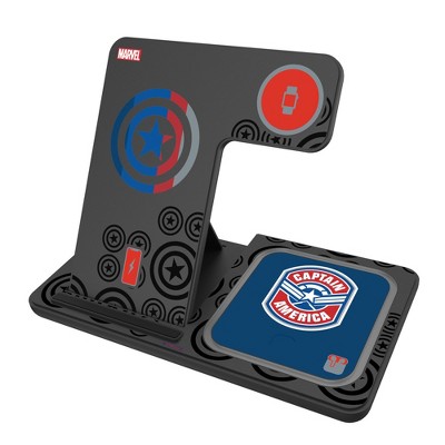 Keyscaper Marvel Avengers Captain America Sigil 15-Watt 3 in 1 Charging Station
