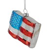 Northlight 4" American Flag Glass Christmas Ornament - 4 of 4